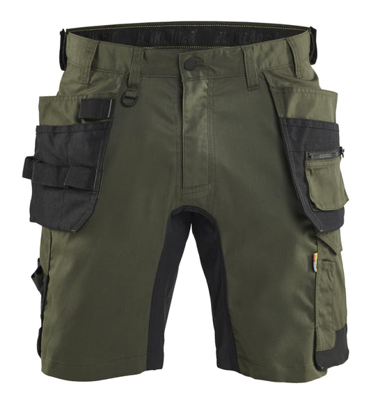Blaklader Ambacht Shorts 17521832 2-weg stretch donker herfstgroen-zwart(4298)