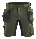 Blaklader Ambacht Shorts 17521832 2-weg stretch donker herfstgroen-zwart(4298)