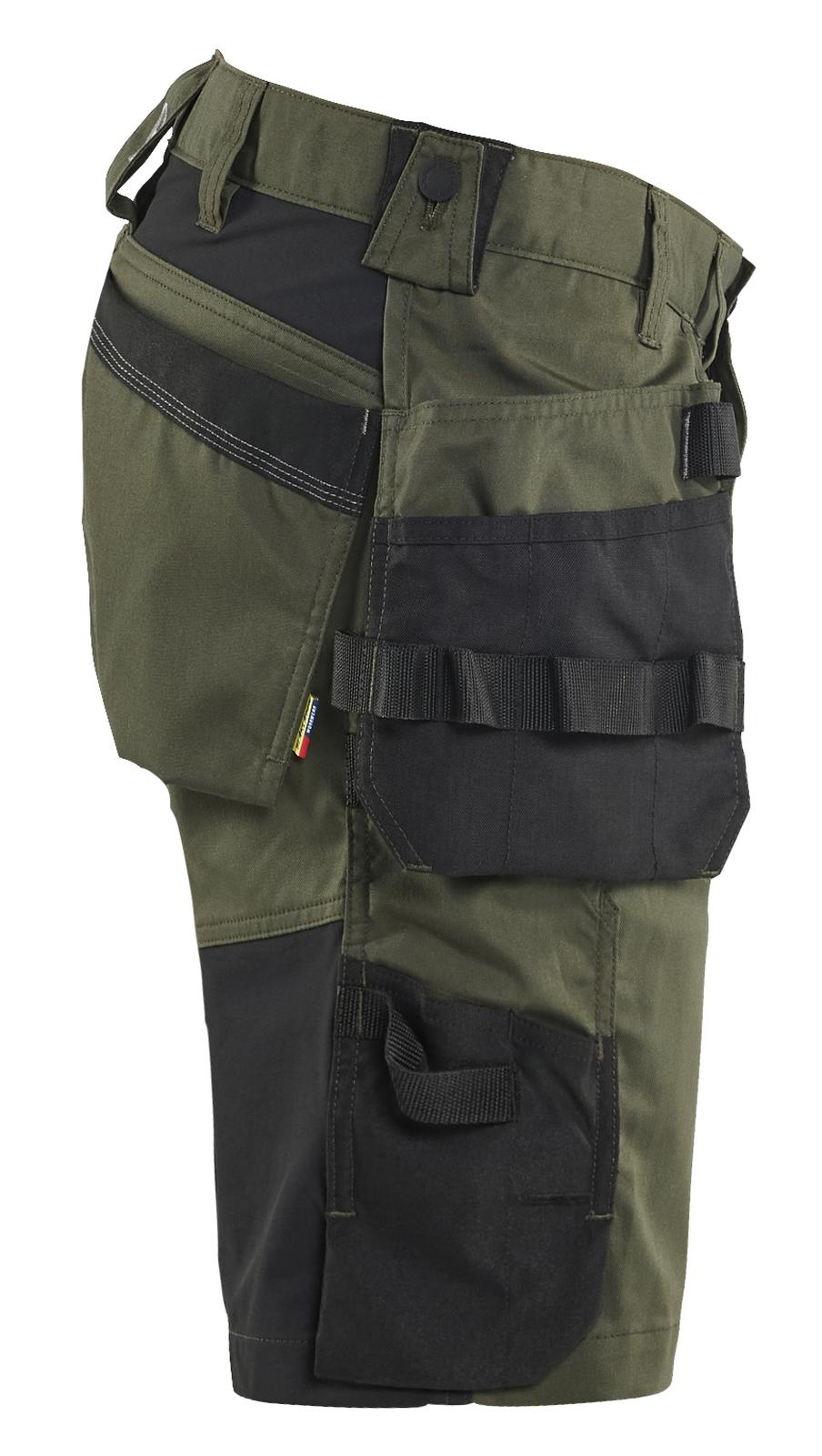 Blaklader Ambacht Shorts 17521832 2-weg stretch donker herfstgroen-zwart(4298)