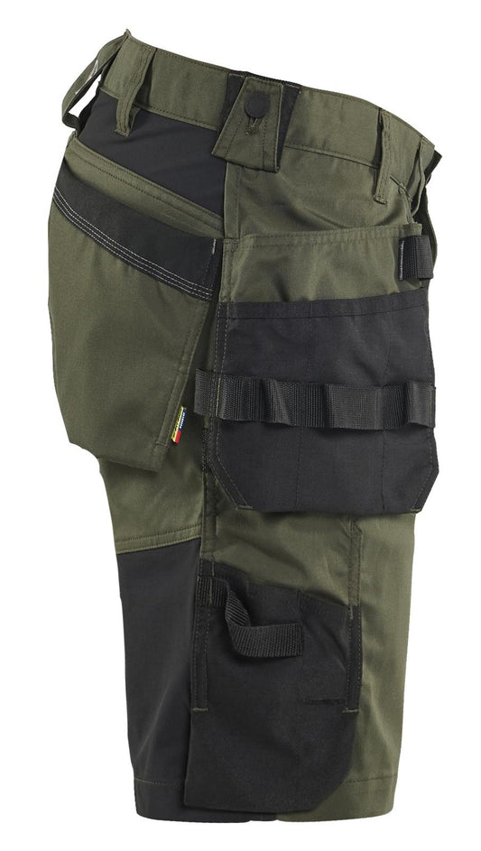 Blaklader Ambacht Shorts 17521832 2-weg stretch donker herfstgroen-zwart(4298)