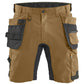 Blaklader Ambacht Shorts 17521832 2-weg stretch gereedschapszakken nougabruin-zwart(7699)