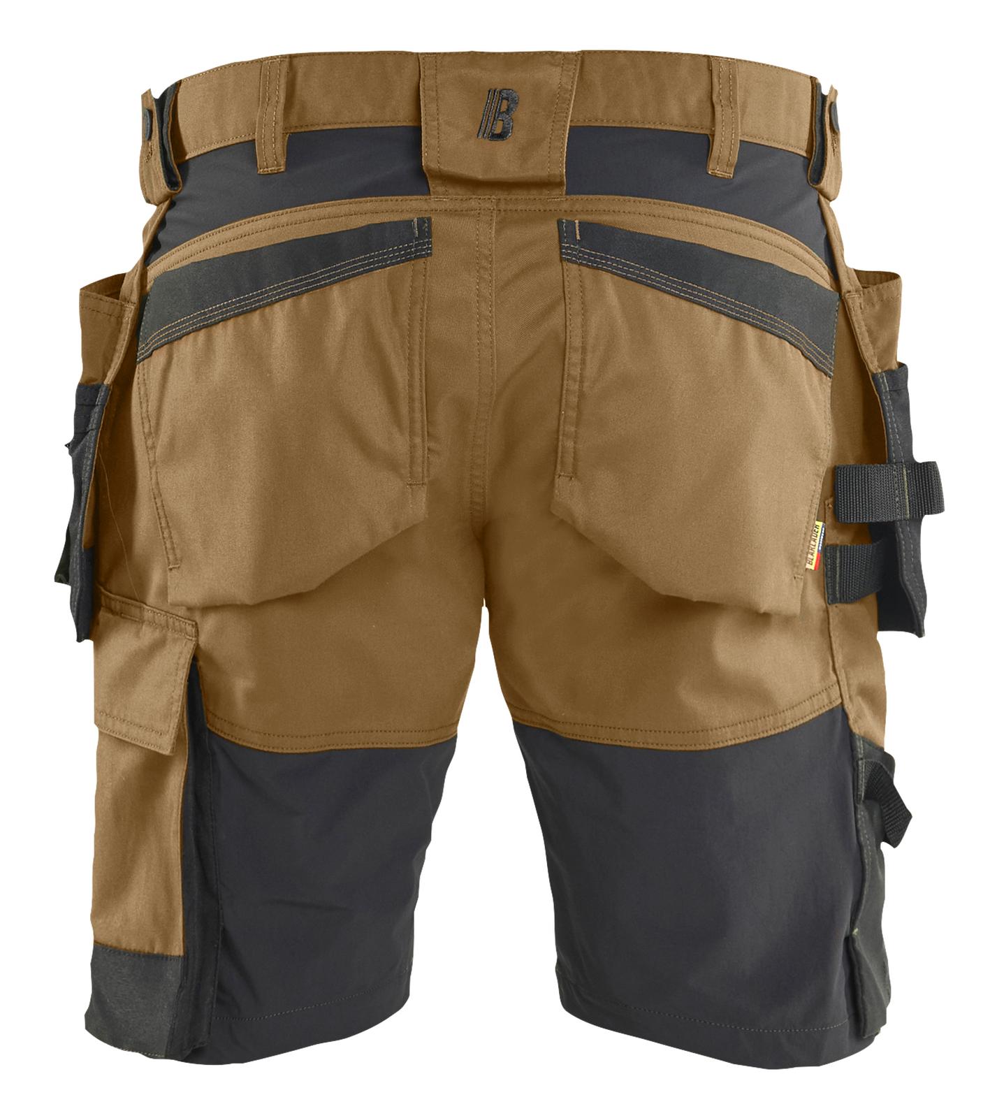 Blaklader Ambacht Shorts 17521832 2-weg stretch gereedschapszakken nougabruin-zwart(7699)