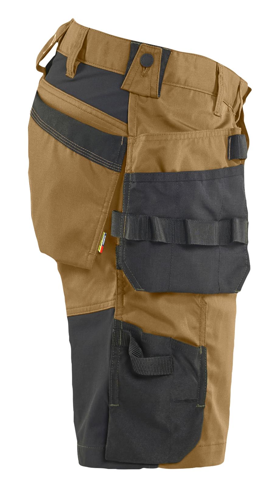 Blaklader Ambacht Shorts 17521832 2-weg stretch gereedschapszakken nougabruin-zwart(7699)