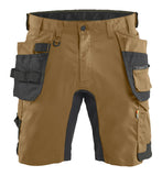 Blaklader Ambacht Shorts 17521832 2-weg stretch gereedschapszakken nougabruin-zwart(7699)