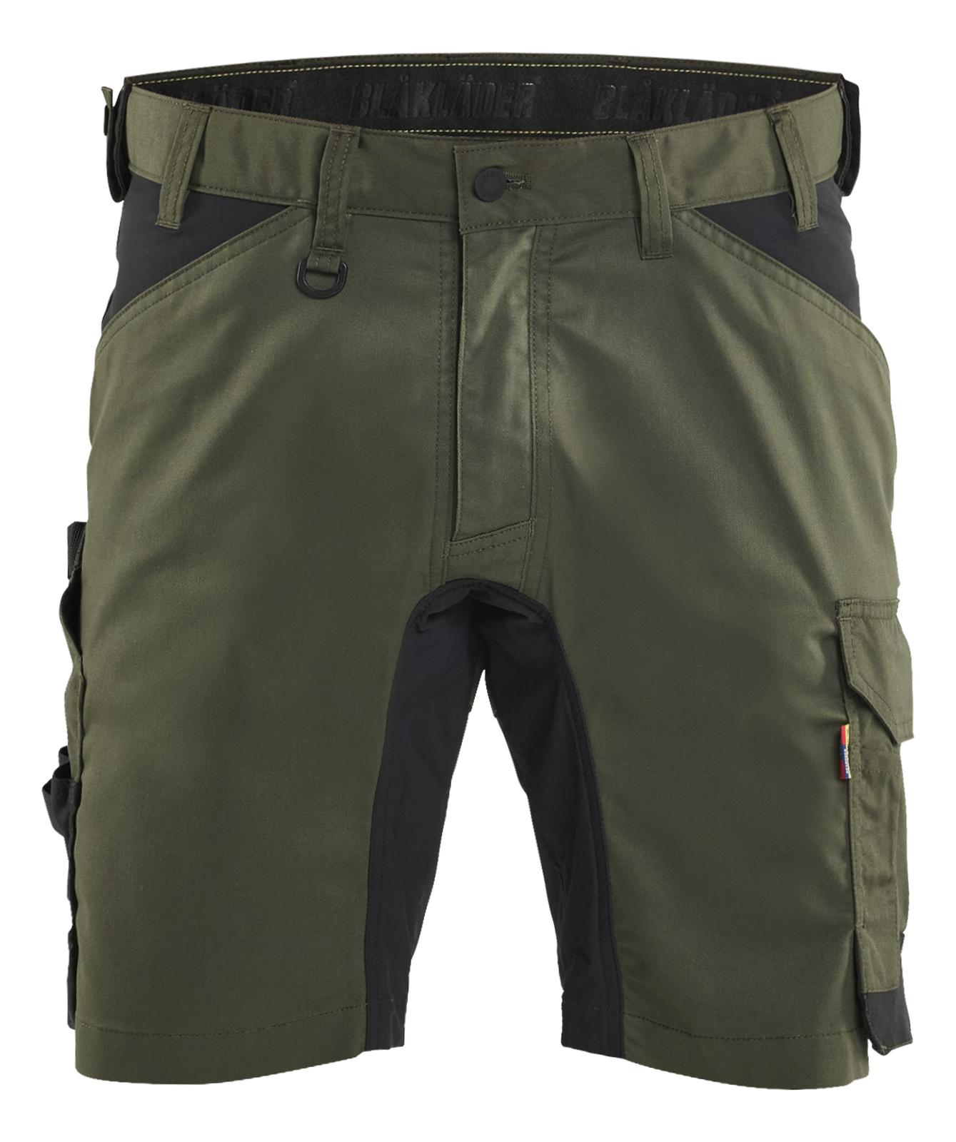 Blaklader Ambacht Shorts 17531832 2-weg stretch donker herfstgroen-zwart(4298)