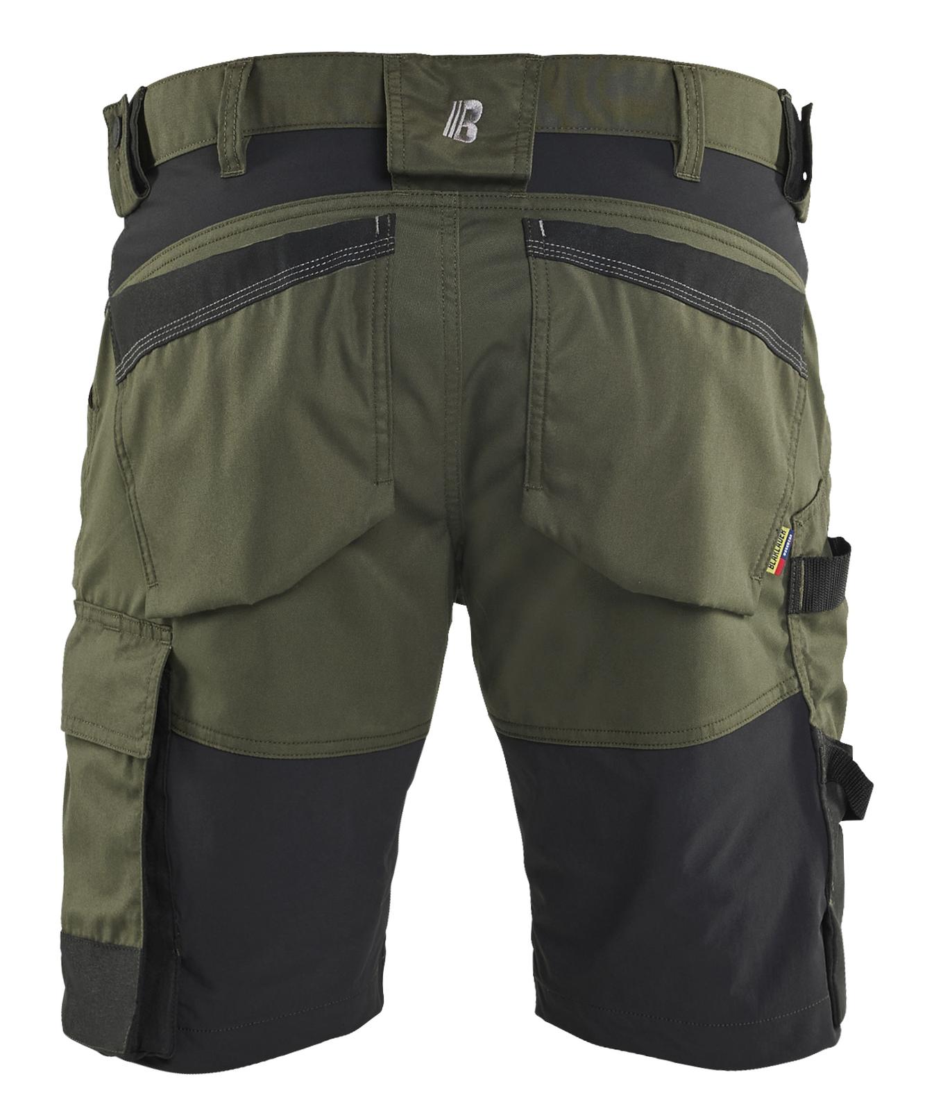 Blaklader Ambacht Shorts 17531832 2-weg stretch donker herfstgroen-zwart(4298)