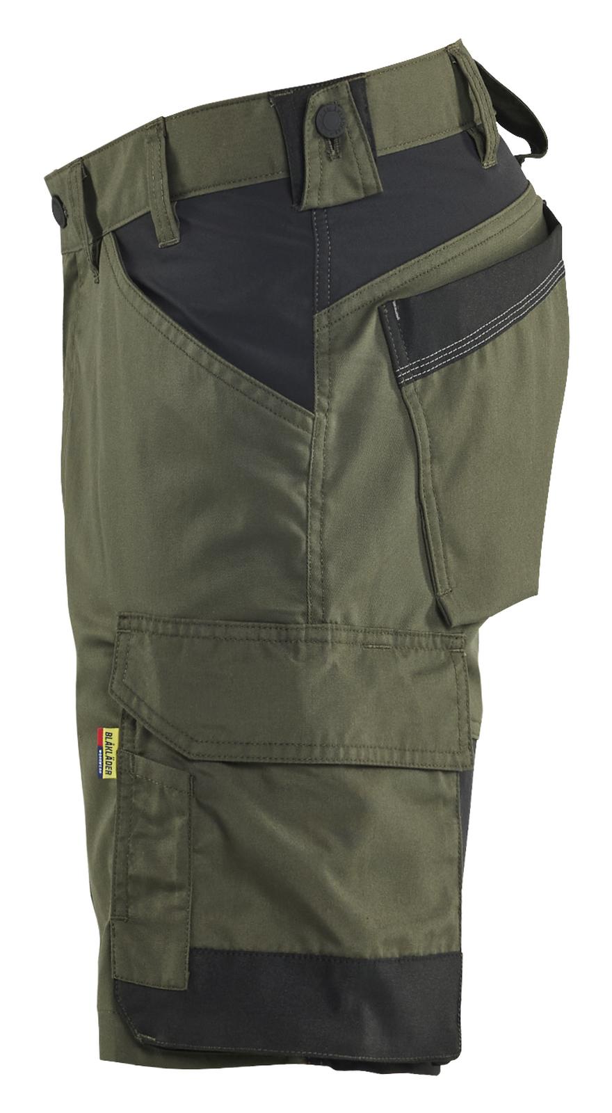 Blaklader Ambacht Shorts 17531832 2-weg stretch donker herfstgroen-zwart(4298)