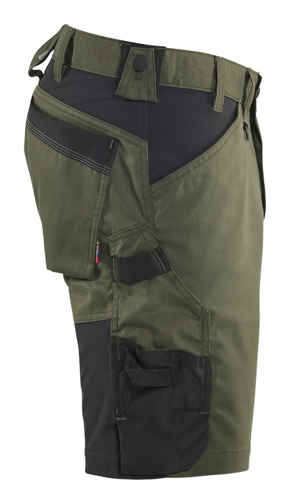 Blaklader Ambacht Shorts 17531832 2-weg stretch donker herfstgroen-zwart(4298)