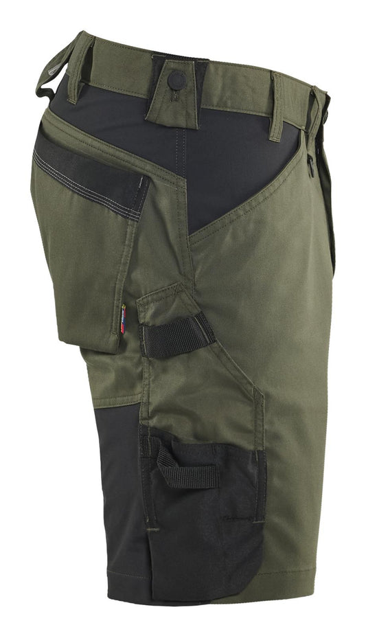 Blaklader Ambacht Shorts 17531832 2-weg stretch donker herfstgroen-zwart(4298)