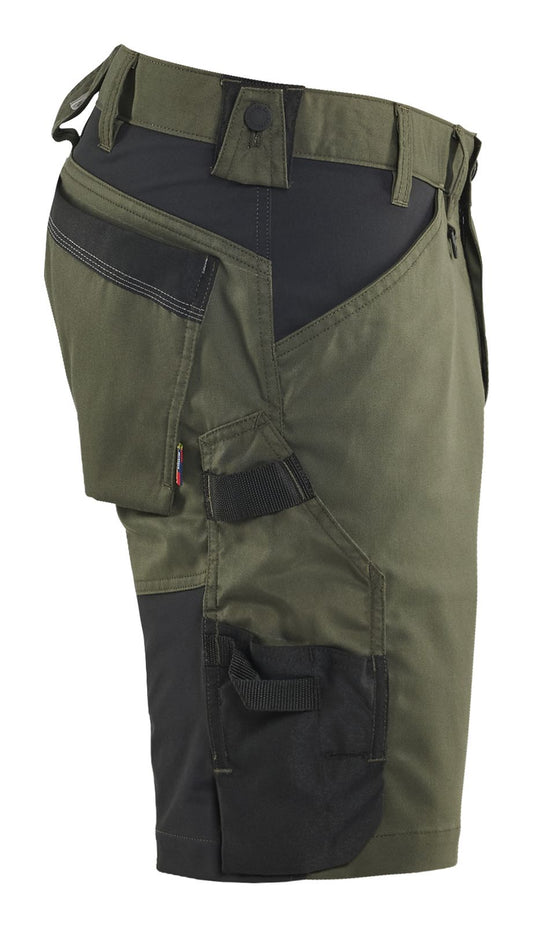 Blaklader Ambacht Shorts 17531832 2-weg stretch donker herfstgroen-zwart(4298)