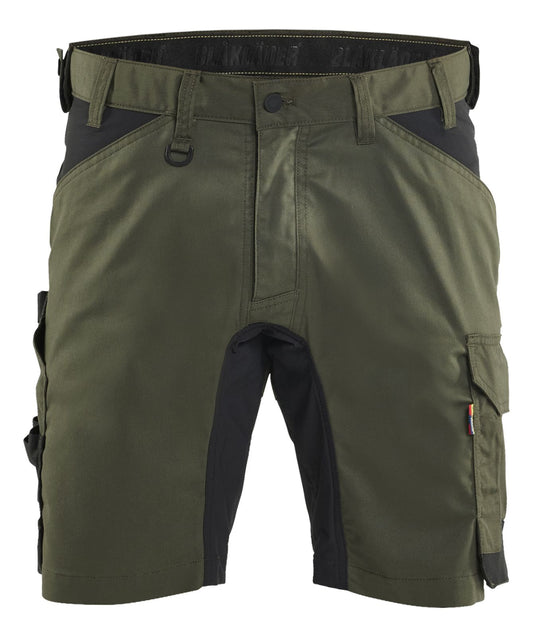 Blaklader Ambacht Shorts 17531832 2-weg stretch donker herfstgroen-zwart(4298)