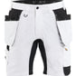 Blaklader Stukadoors/Schilders Shorts 17721832 gereedschapszakken stretch wit-zwart(1099)