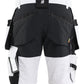 Blaklader Stukadoors/Schilders Shorts 17721832 gereedschapszakken stretch wit-zwart(1099)