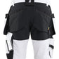 Blaklader Stukadoors/Schilders Shorts 17721832 gereedschapszakken stretch wit-zwart(1099)