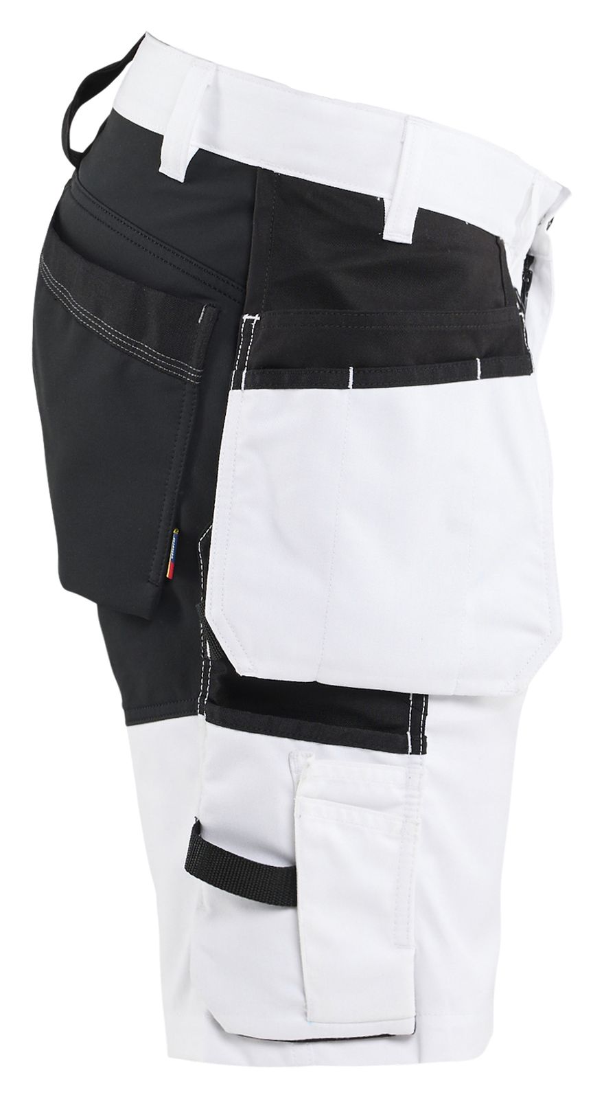 Blaklader Stukadoors/Schilders Shorts 17721832 gereedschapszakken stretch wit-zwart(1099)