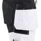 Blaklader Stukadoors/Schilders Shorts 17721832 gereedschapszakken stretch wit-zwart(1099)