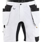 Blaklader Stukadoors/Schilders Shorts 17721832 gereedschapszakken stretch wit-zwart(1099)