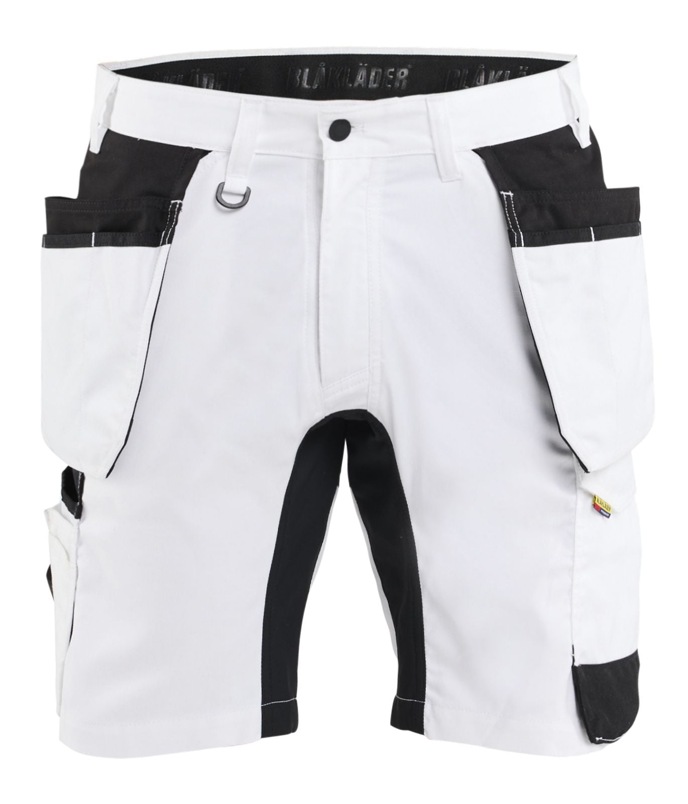 Blaklader Stukadoors/Schilders Shorts 17721832 gereedschapszakken stretch wit-zwart(1099)