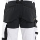 Blaklader Stukadoors/Schilders Shorts 17731832 gereedschapszakken stretch wit-zwart(1099)