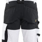 Blaklader Stukadoors/Schilders Shorts 17731832 gereedschapszakken stretch wit-zwart(1099)
