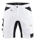 Blaklader Stukadoors/Schilders Shorts 17731832 gereedschapszakken stretch wit-zwart(1099)
