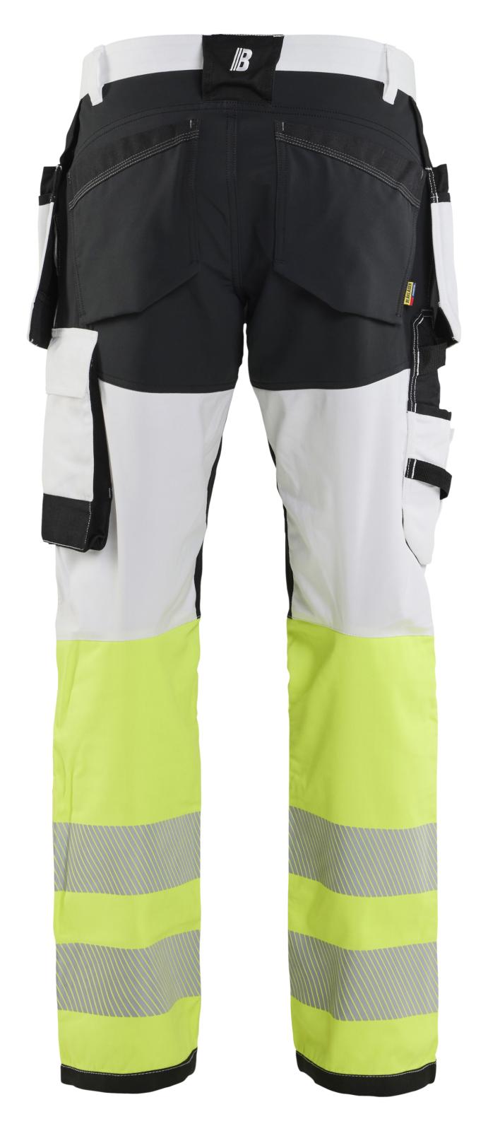 Blaklader Stukadoors/Schilders High Vis Werkbroeken 17751832 Schilders gereedschapszakken wit-fluogeel(1033)