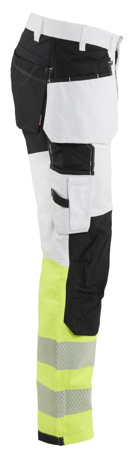 Blaklader Stukadoors/Schilders High Vis Werkbroeken 17751832 Schilders gereedschapszakken wit-fluogeel(1033)