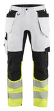 Blaklader Stukadoors/Schilders High Vis Werkbroeken 17751832 Schilders gereedschapszakken wit-fluogeel(1033)
