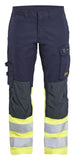 Blaklader Broeken 17871512 marineblauw-fluo geel(8933)