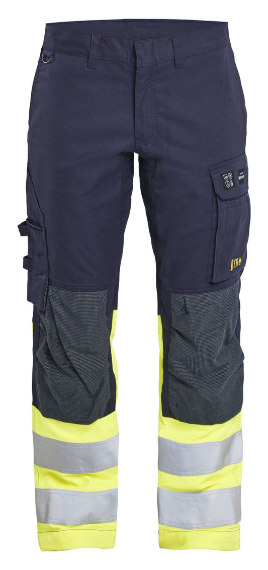 Blaklader Broeken 17871512 marineblauw-fluo geel(8933)