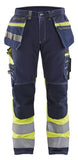 Blaklader Werkbroeken 17941370 marineblauw-fluo geel(8833)