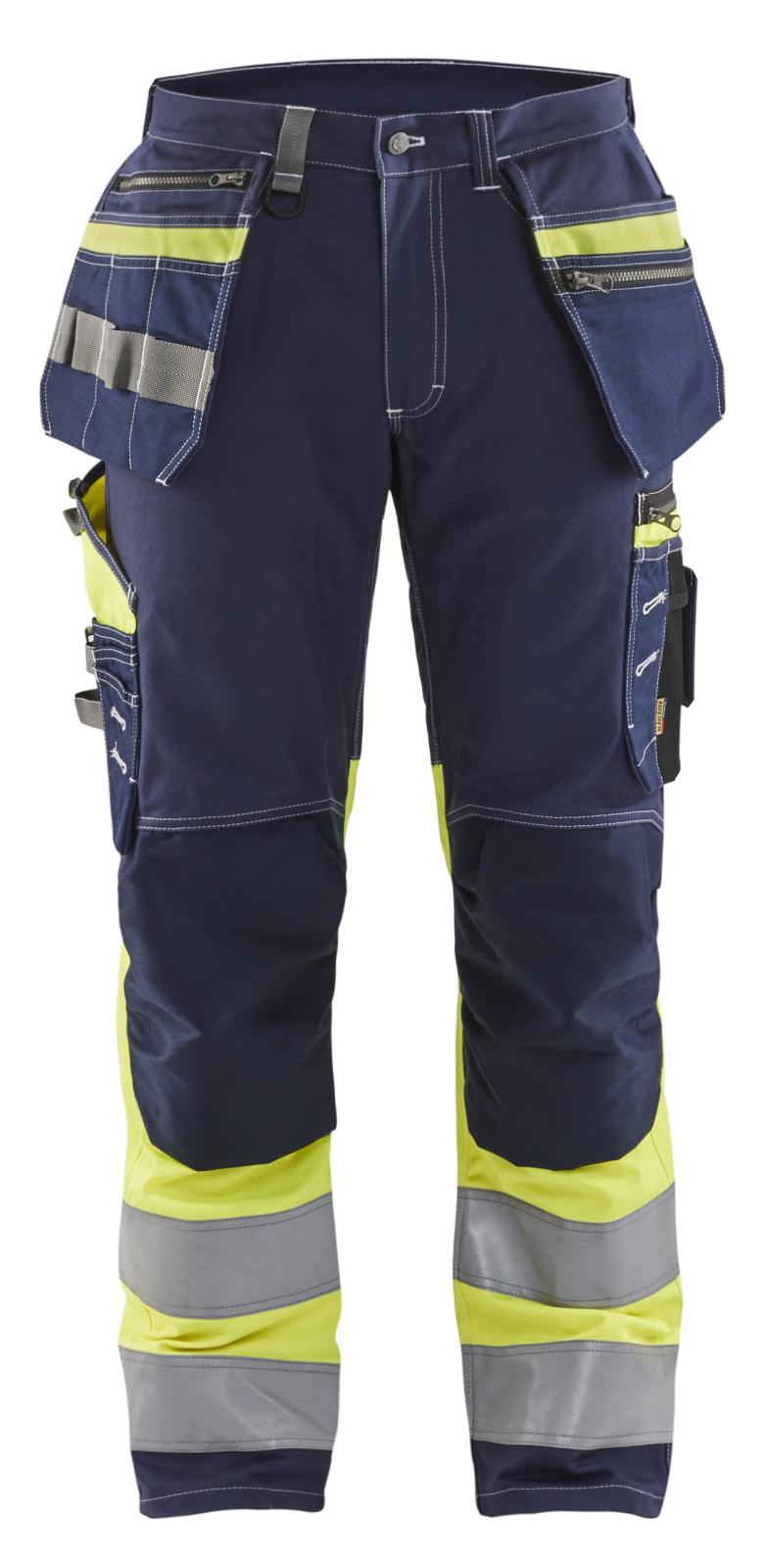 Blaklader Werkbroeken 17941370 marineblauw-fluo geel(8833)