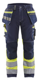 Blaklader Werkbroeken 17941370 marineblauw-fluo geel(8833)