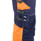 Blaklader High Vis Werkbroeken 17941370 stretch HiVis gereedschapszakken katoen marineblauw-oranje(8853)