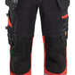 Blaklader High Vis Werkbroeken 17941370 stretch HiVis gereedschapszakken katoen zwart-fluo rood(9955)