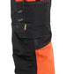 Blaklader High Vis Werkbroeken 17941370 stretch HiVis gereedschapszakken katoen zwart-fluo rood(9955)