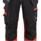 Blaklader High vis Werkbroeken 17941370 stretch HiVis gereedschapszakken katoen zwart-fluo rood(9955)
