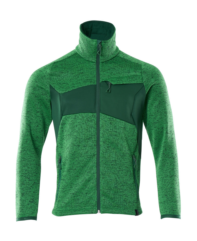 Mascot Accelerate Gebreide trui 18105-951 met rits helder groen-groen(33303)