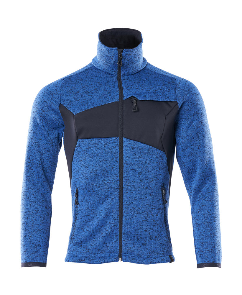 Mascot Accelerate Gebreide trui 18105-951 met rits helder blauw-donker marineblauw(91010)