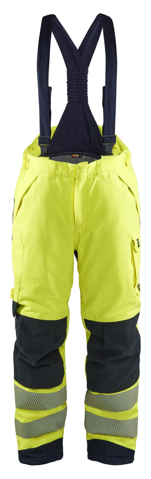 Blaklader Werkbroeken 18171534 fluo geel-marineblauw(3389)