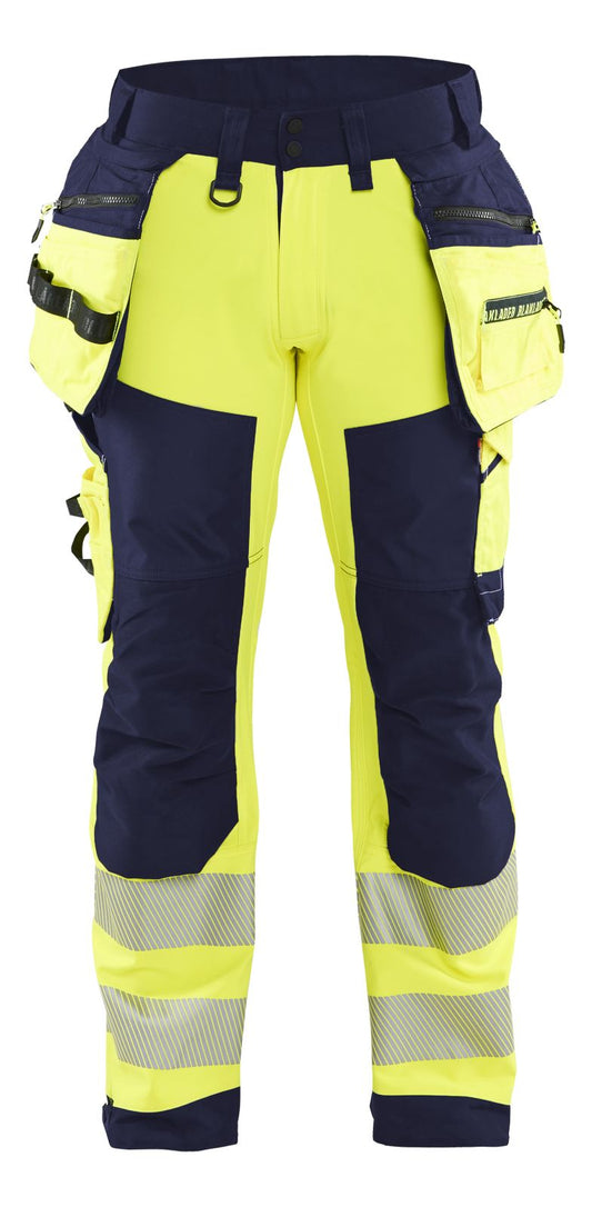 Blaklader Werkbroeken 18202513 HiVis fluo geel-marineblauw(3389)
