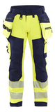 Blaklader Werkbroeken 18202513 HiVis fluo geel-marineblauw(3389)