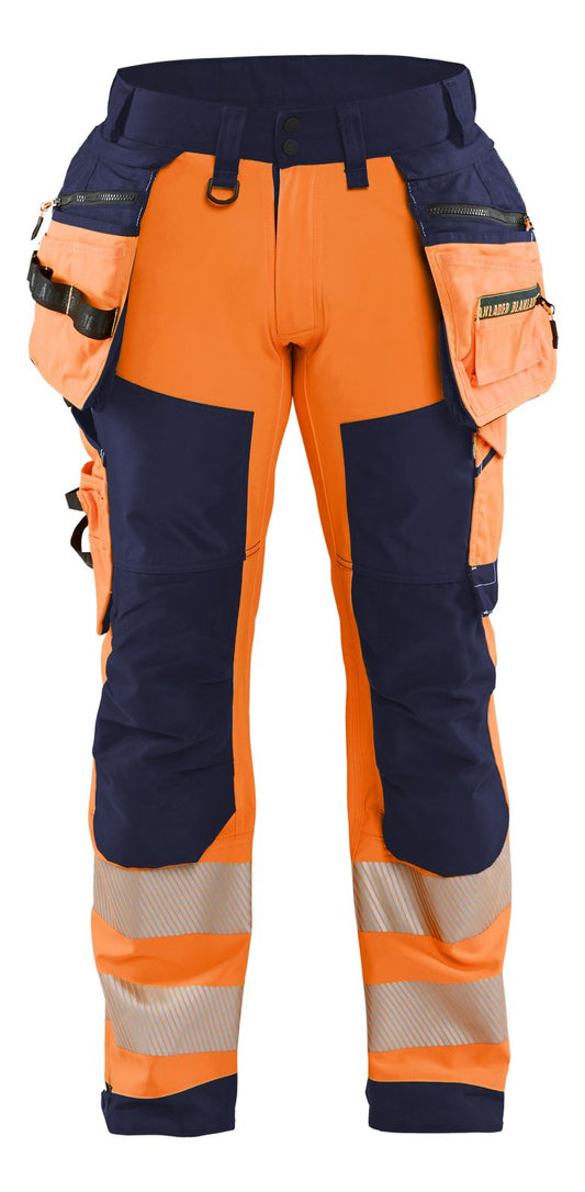 Blaklader Werkbroeken 18202513 HiVis fluo oranje-marineblauw(5389)