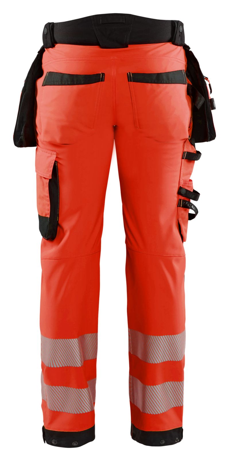 Blaklader Werkbroeken 18202513 HiVis fluo rood-zwart(5599)