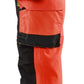 Blaklader Werkbroeken 18202513 HiVis fluo rood-zwart(5599)