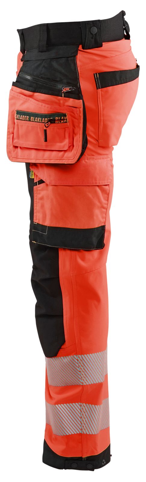 Blaklader Werkbroeken 18202513 HiVis fluo rood-zwart(5599)