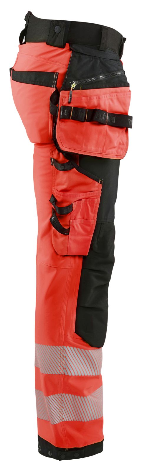 Blaklader Werkbroeken 18202513 HiVis fluo rood-zwart(5599)