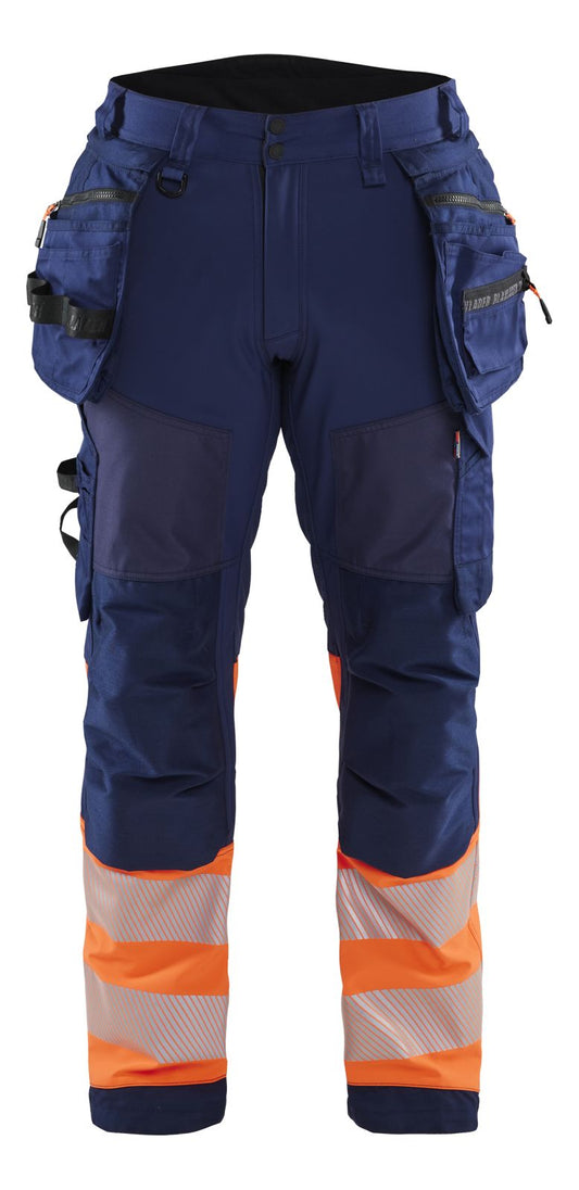 Blaklader Werkbroeken 18212513 HiVis marineblauw-oranje(8953)