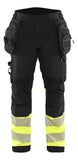 Blaklader Werkbroeken 18212513 HiVis zwart-fluo geel(9933)