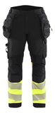 Blaklader Werkbroeken 18212513 HiVis zwart-fluo geel(9933)